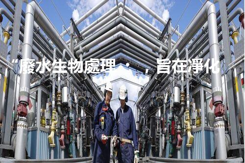 “廢水生物處理，旨在凈化水源，守護碧水藍天”